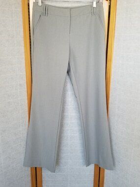New York & Company Dress Pants Women's 6 Gray Stretch Long Professional Office